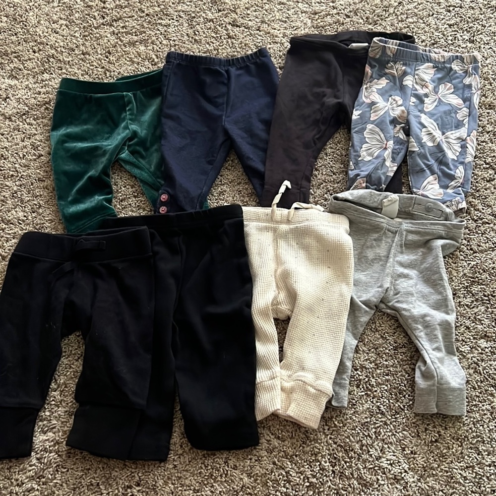 Newborn pant bundle sz.0-3 gap, H&M, Gymboree, etc.